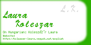 laura koleszar business card